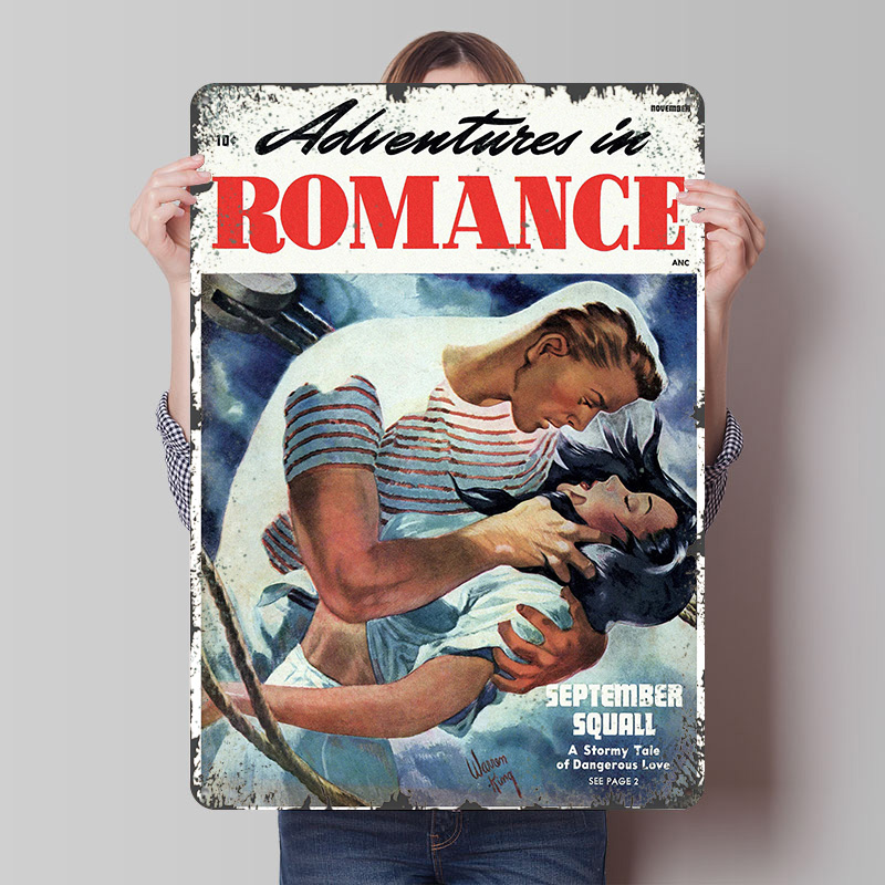 Retro Gaming At Home - ADVENTURES IN ROMANCE Pôster de Metal
