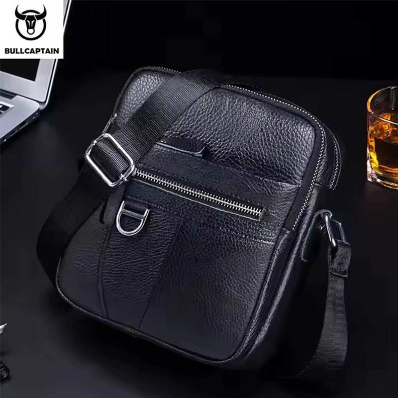 Retro Gaming Cabinet - Bullcaptain bolsa mensageiro de couro masculina,