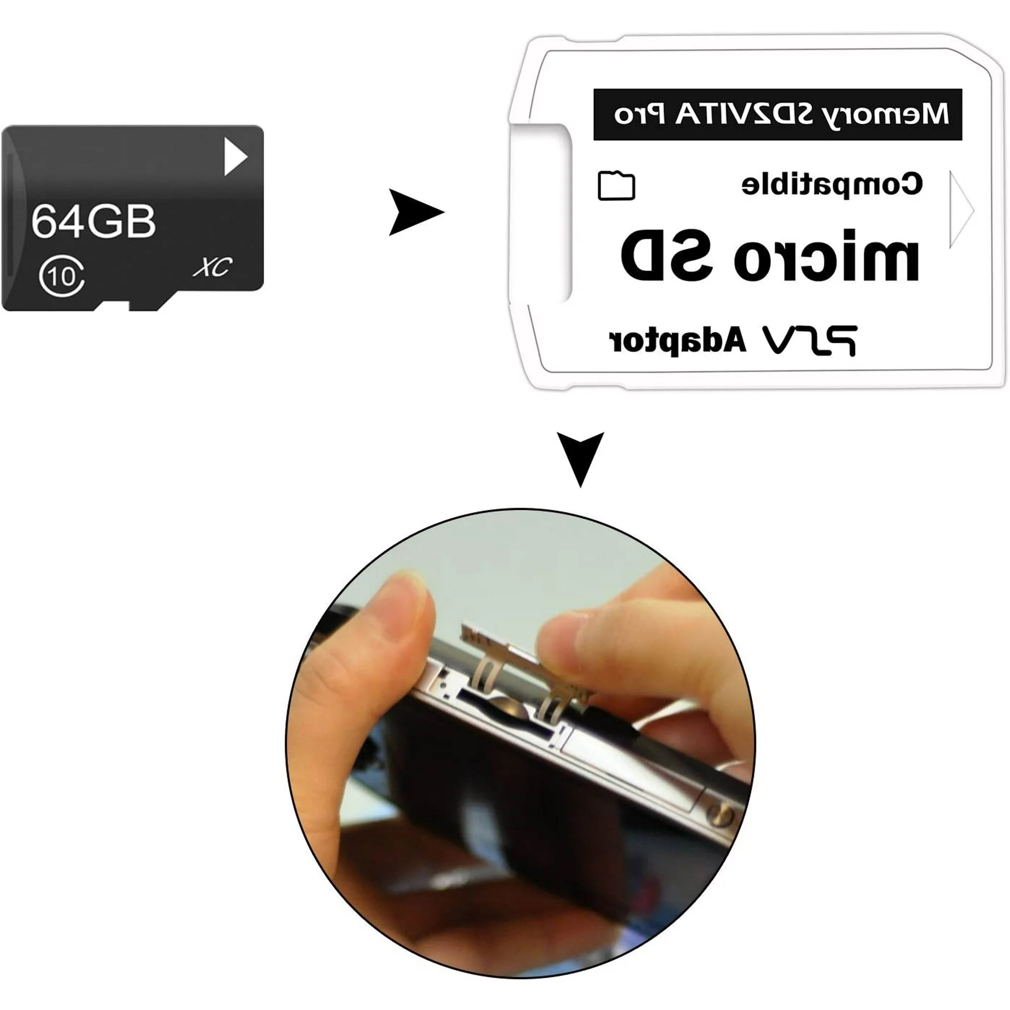 Memory Card Ps1 - Ssd2vita pro adaptador 3.0, compatível com