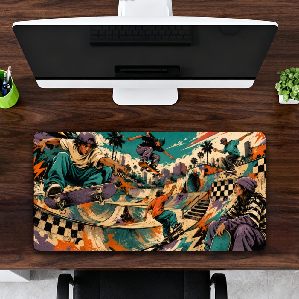 Retro Gaming Table - Tapete de mesa para skate de