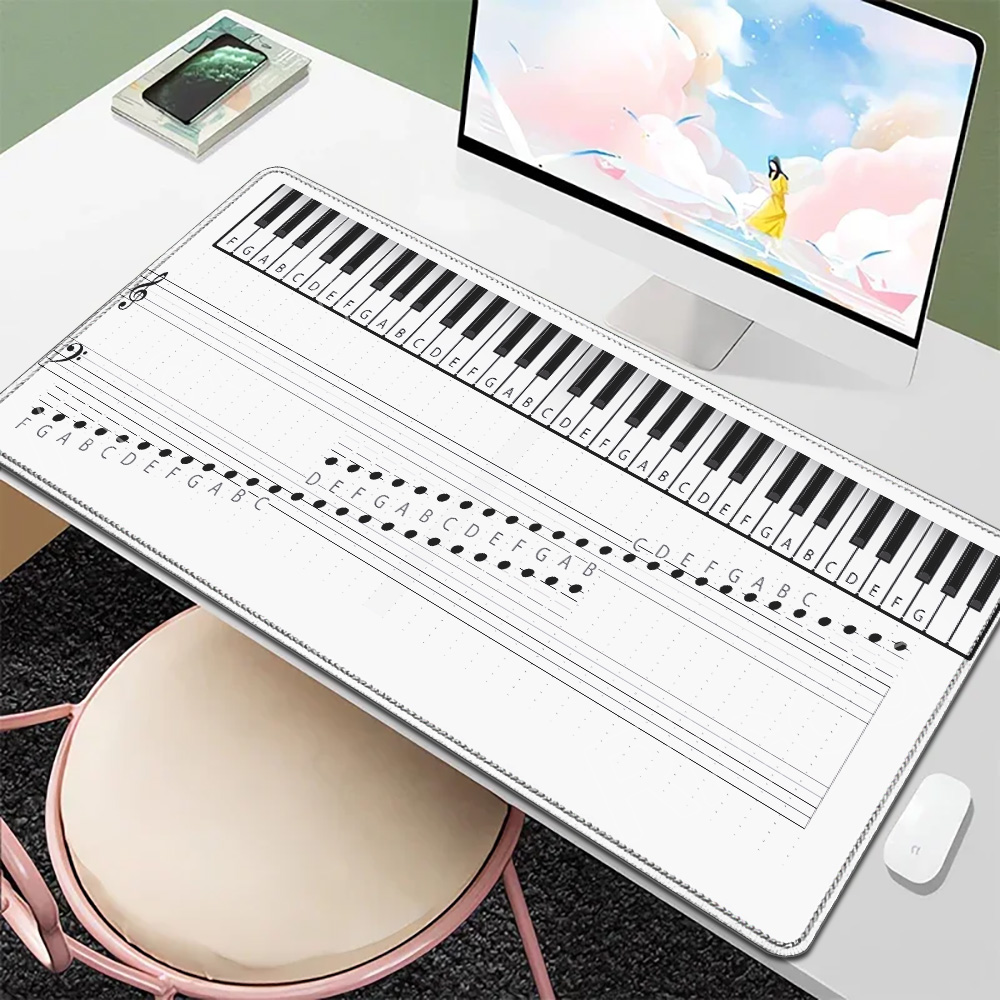 Retro Gaming Keyboard - Tapete de mesa de borracha antiderrapante,