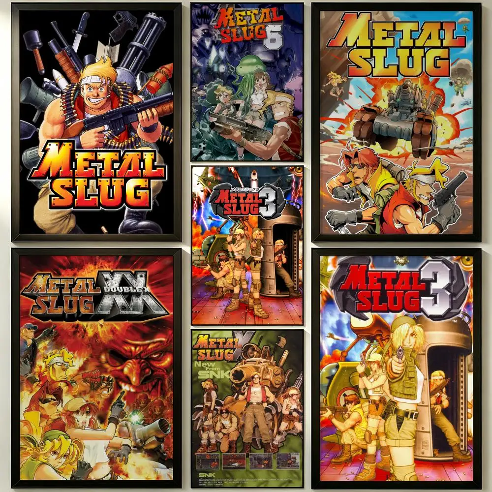 Retro Gaming Wallpaper - Pôster autoadesivo com tema de Metal