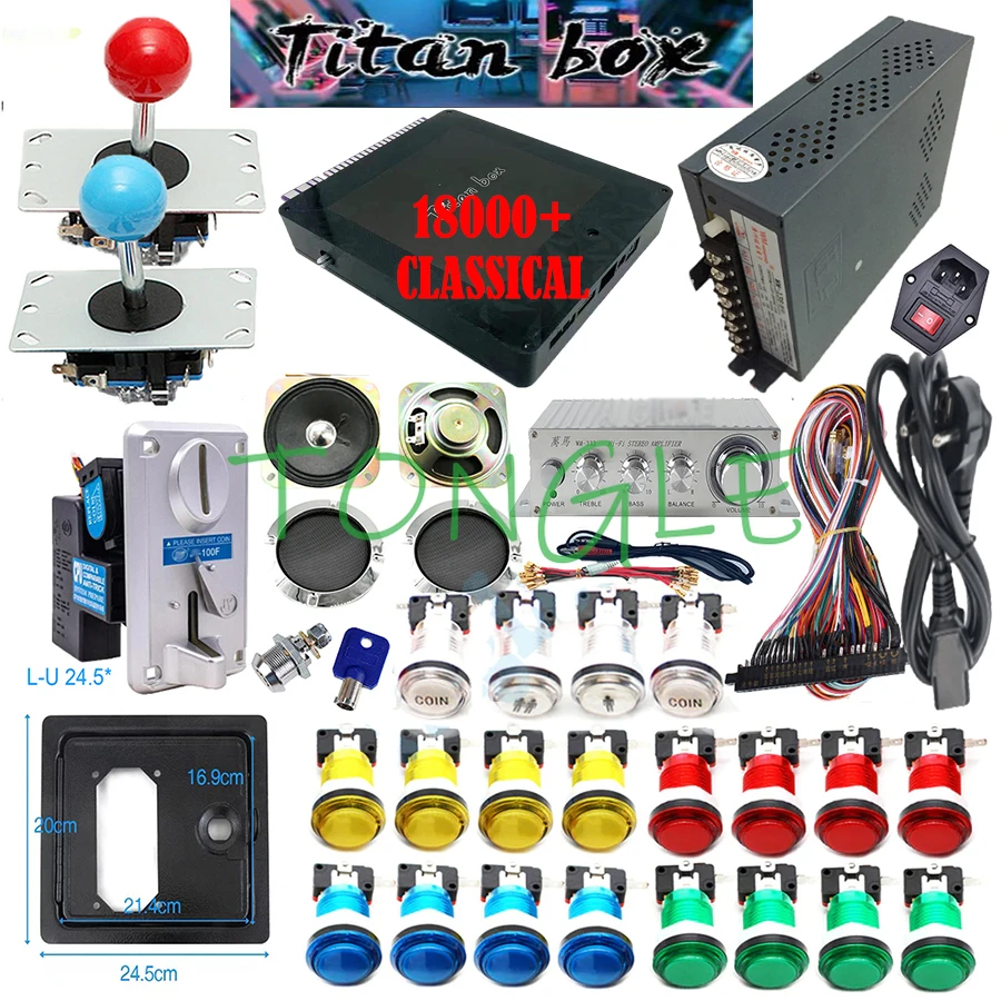 Retro Gaming Cabinet - 2 jogadores caixa titan 18000 +