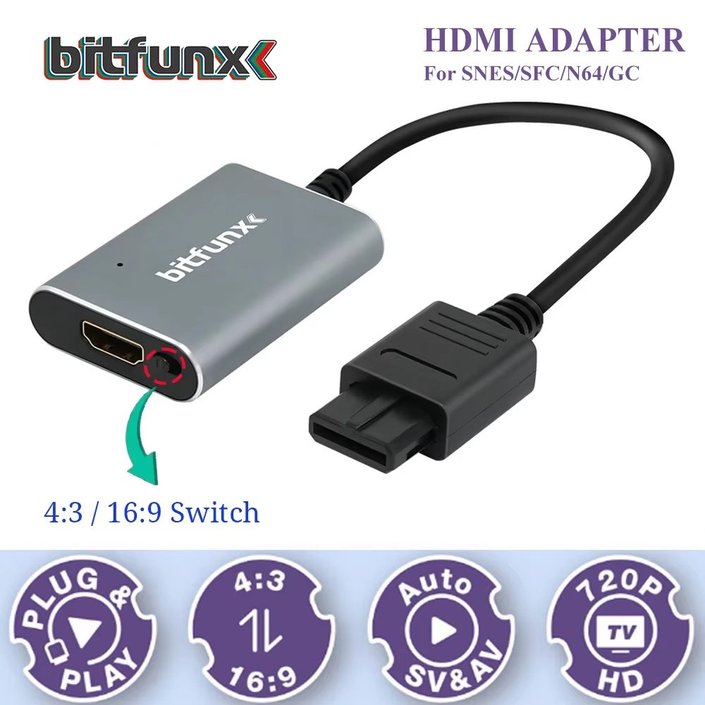 Adaptador Bitfunx 720P Svideo  - Retro Gaming Handheld avaliação e preço