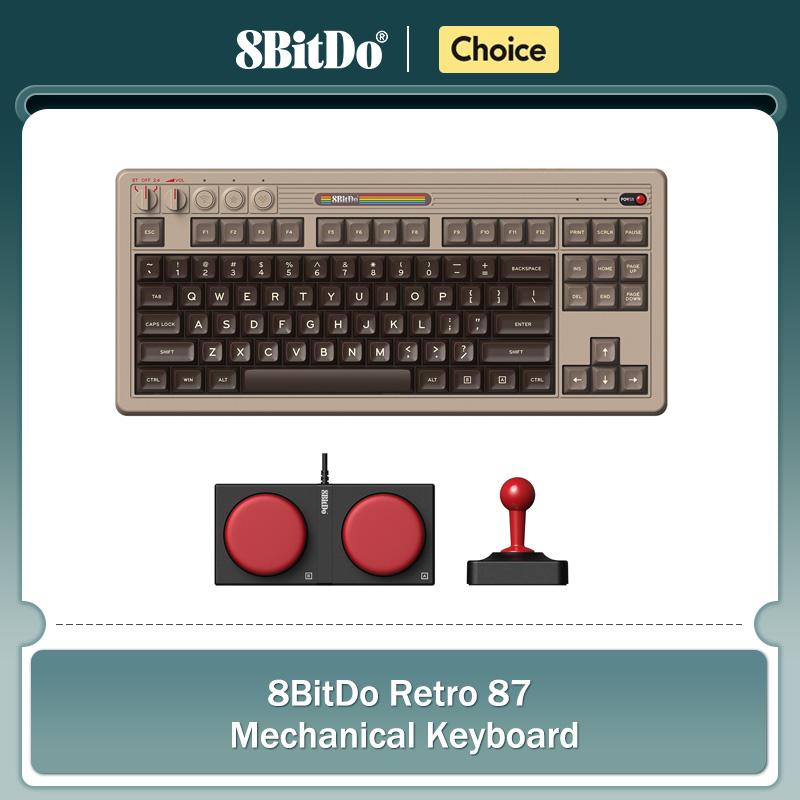 Teclado mecânico retrô 8BitDo, - Retro Gaming Keyboard avaliação e preço