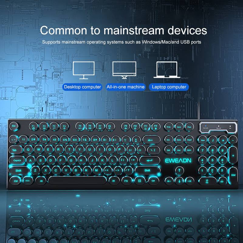 Teclado para jogos de máquina  - Retro Gaming Keyboard avaliação e preço
