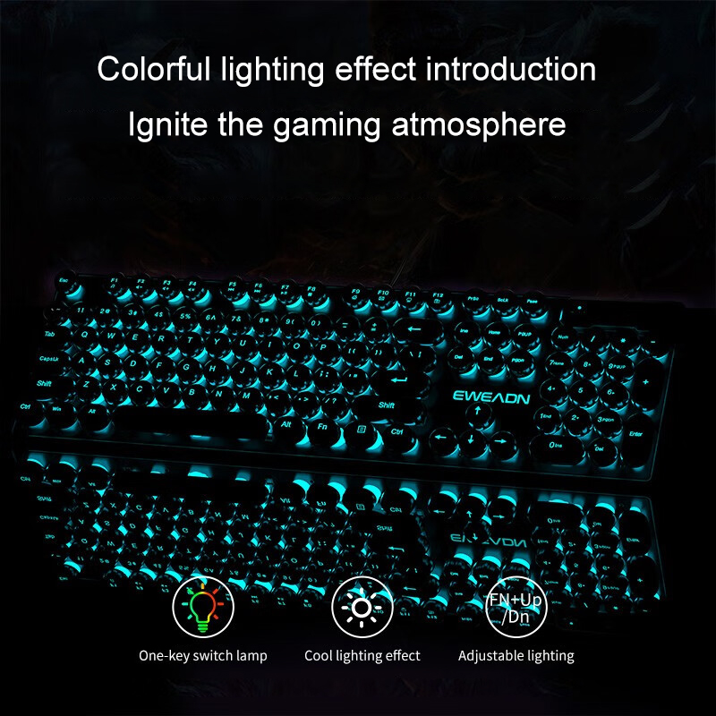 Teclado para jogos de máquina  - Retro Gaming Keyboard avaliação e preço