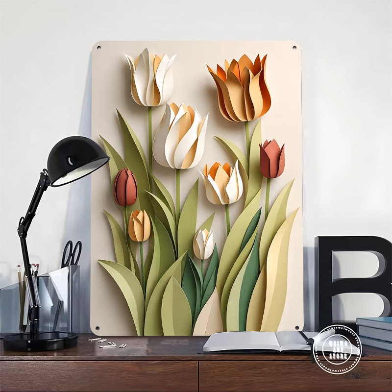 Pôster Impresso de Tulipas em  - Retro Gaming Wallpaper avaliação e preço